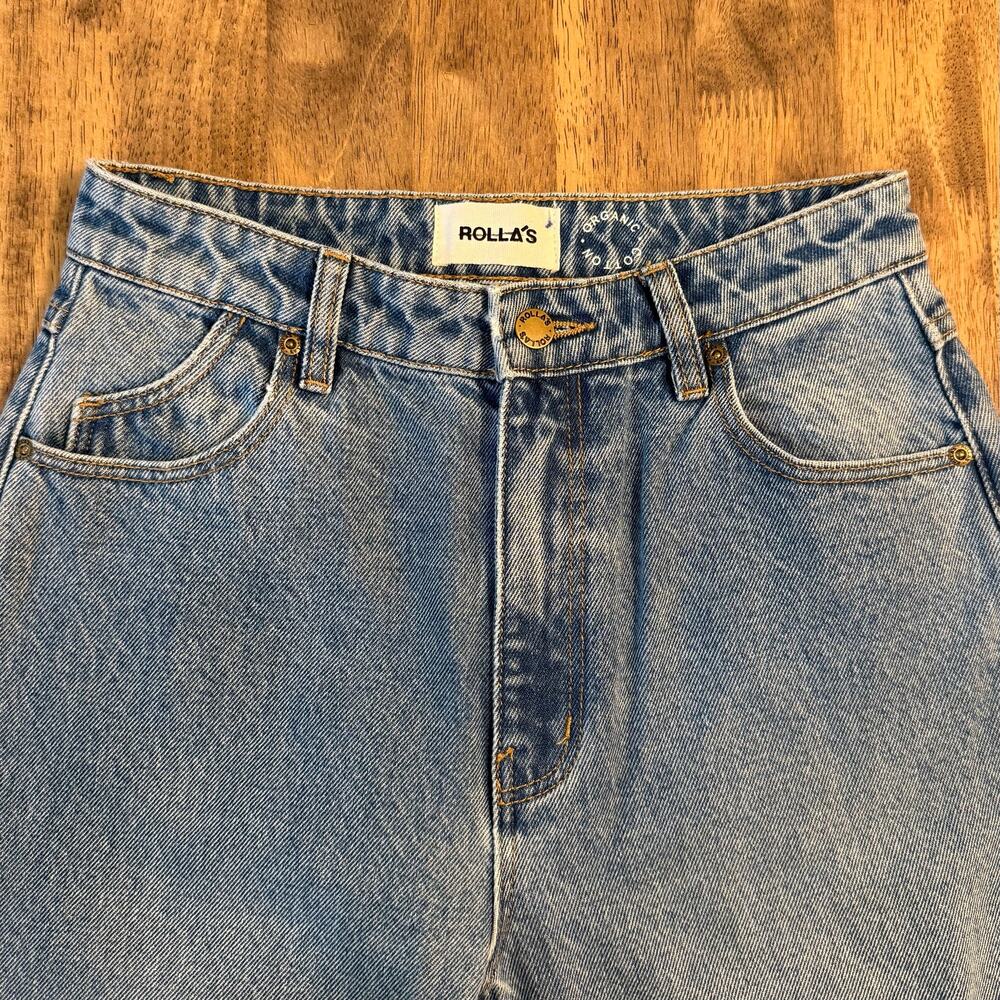 ROLLA’S Jean Eastcoast Flare High-Rise Distressed Denim Blue Women US 26, AUS 8 - Picture 3 of 10